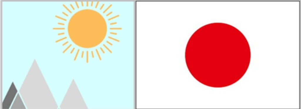 日本晴れと日の丸